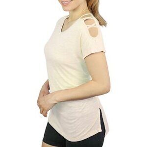 Active Life Cold Shoulder Tee Shirt Top - New | Size M